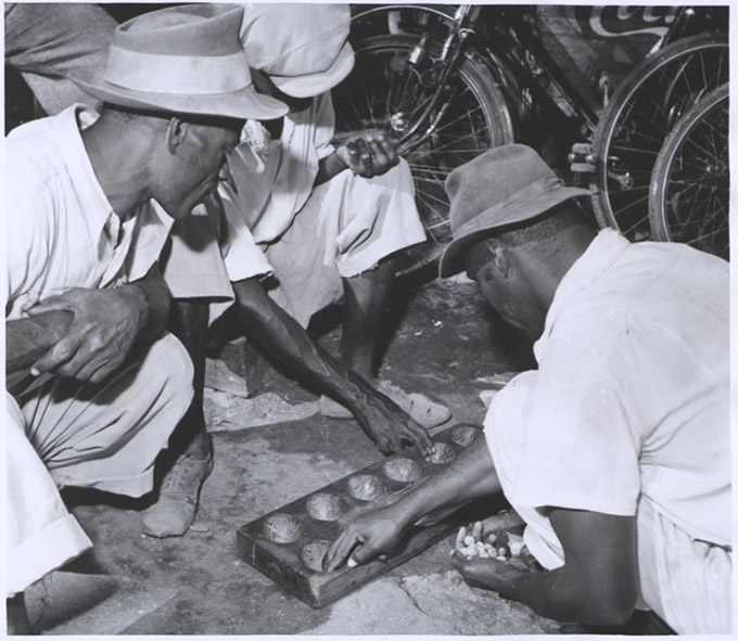 men playing dice