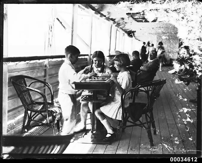 children playing board game
